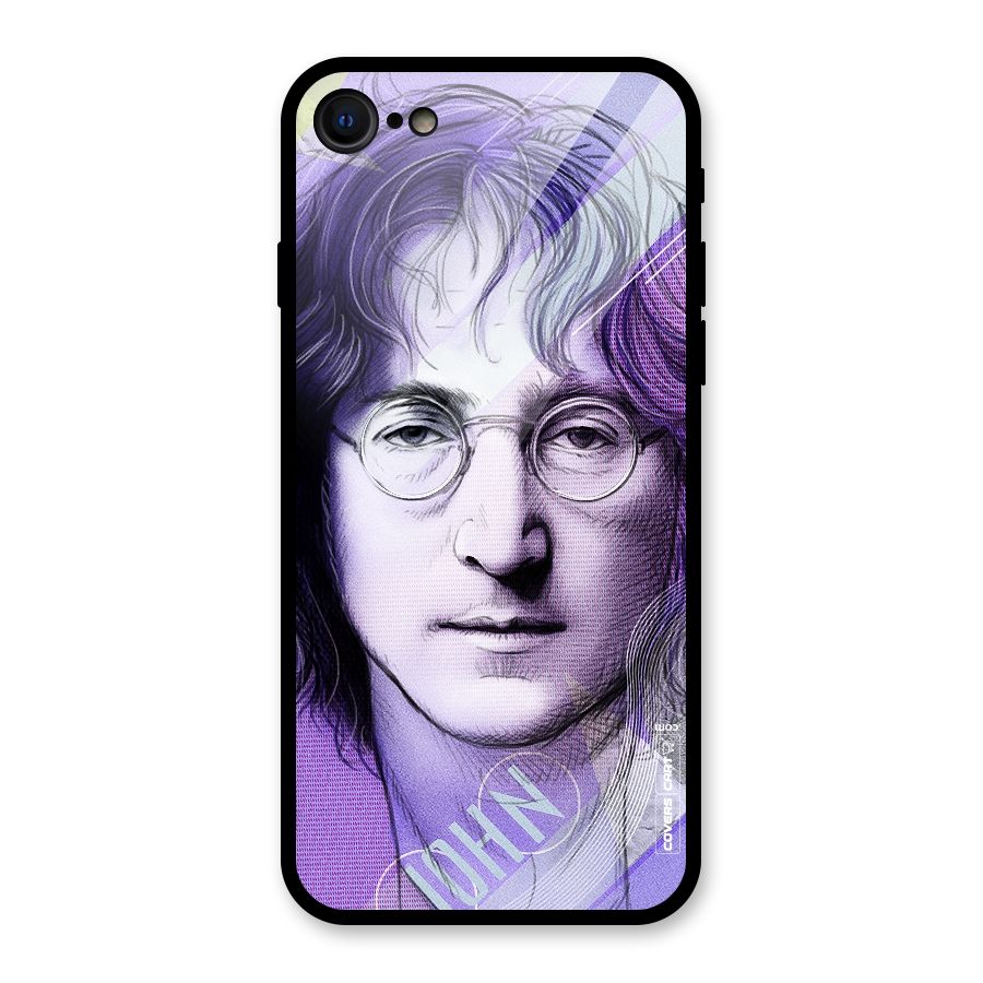 John Lennon Artwork Glass Back Case for iPhone 7