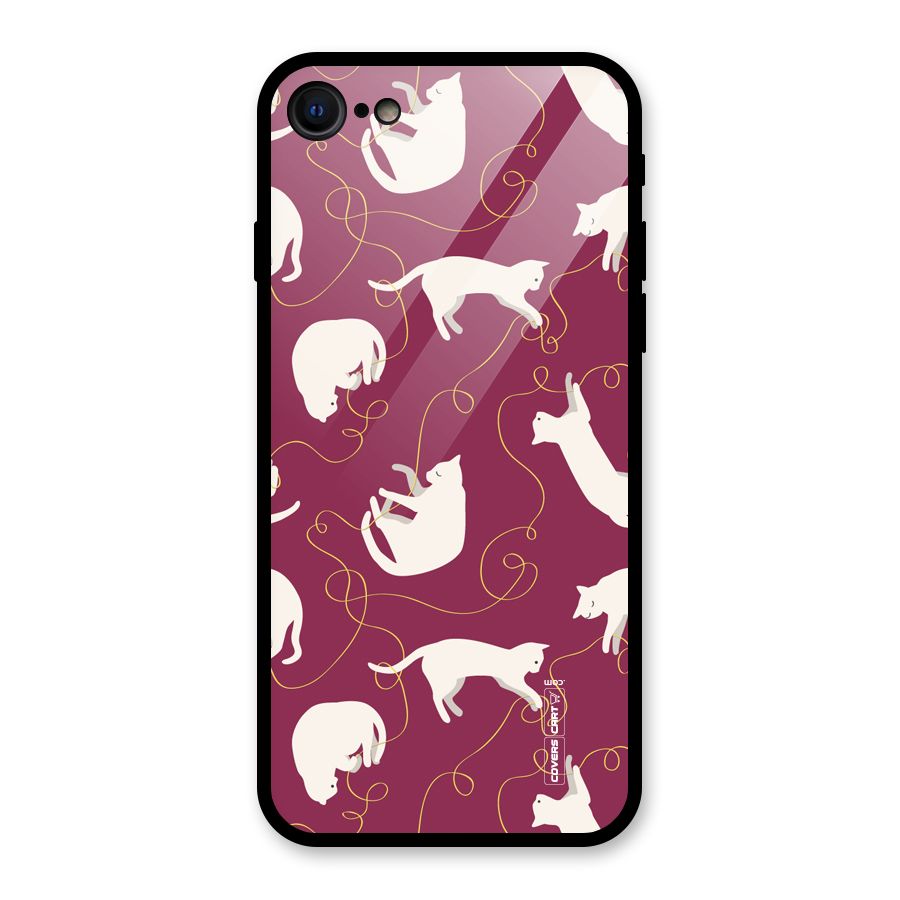 Lazy Kitty Glass Back Case for iPhone 7