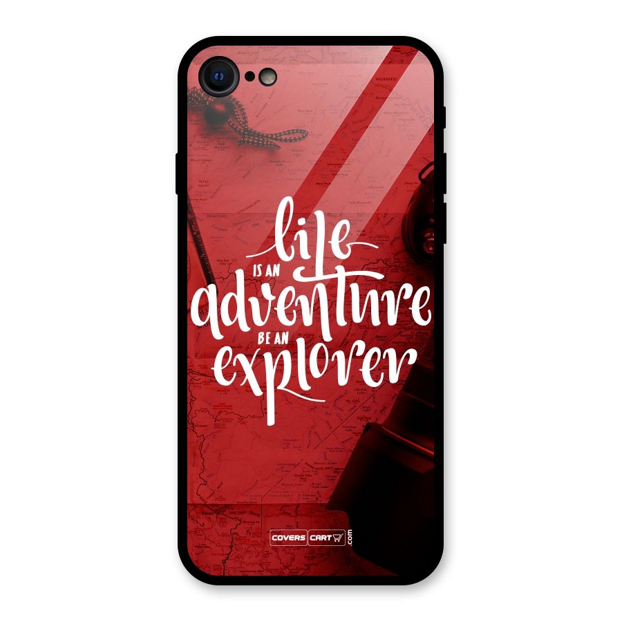 Life Adventure Explorer Glass Back Case for iPhone 7