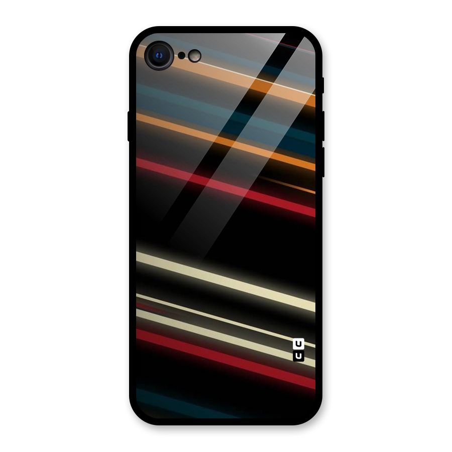 Light Diagonal Stripes Glass Back Case for iPhone 7