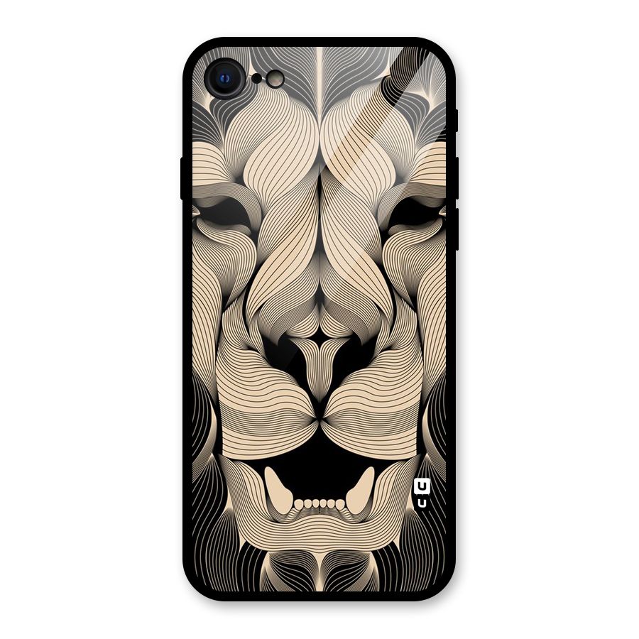 Lion Shape Design Glass Back Case for iPhone 7