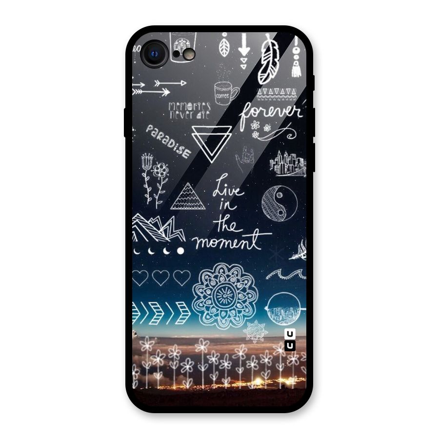 Live In The Moment Glass Back Case for iPhone 7