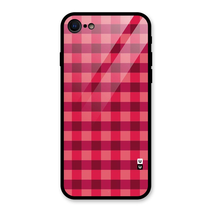 Love Checks Glass Back Case for iPhone 7