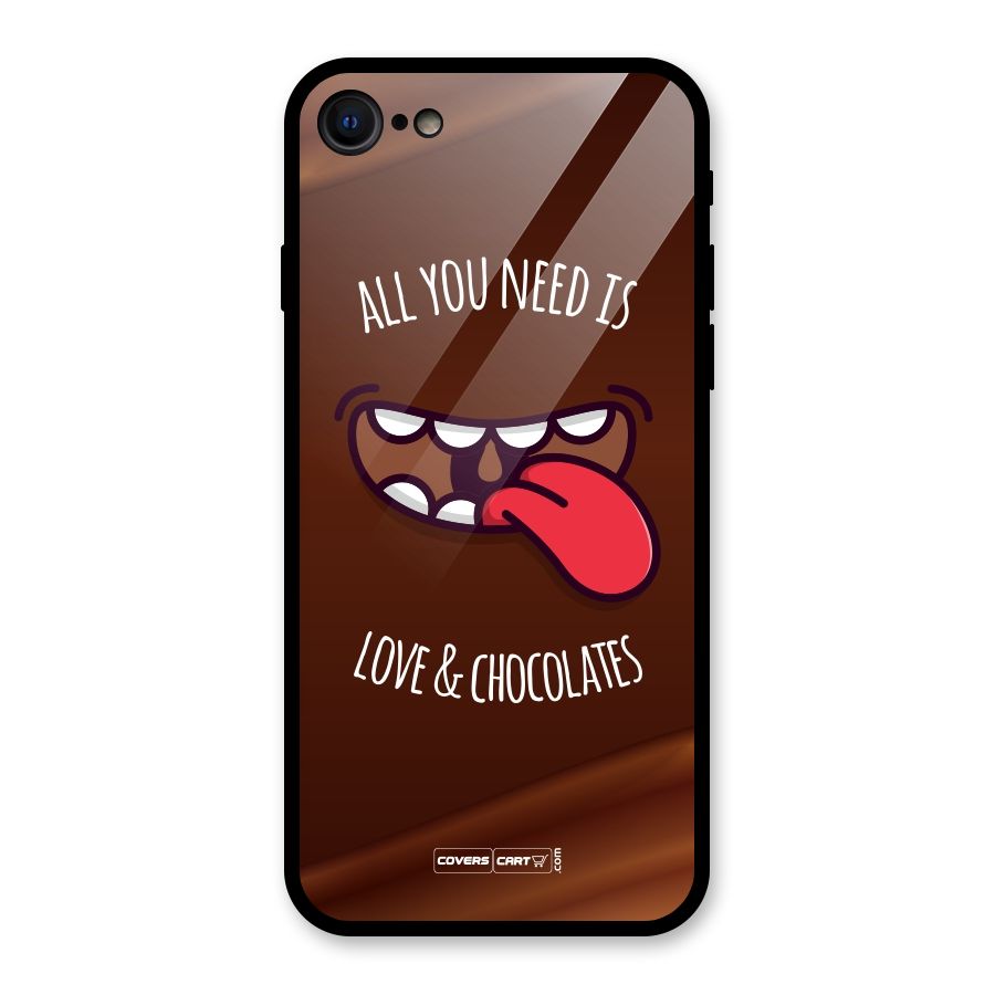 Love and Chocolates Glass Back Case for iPhone 7