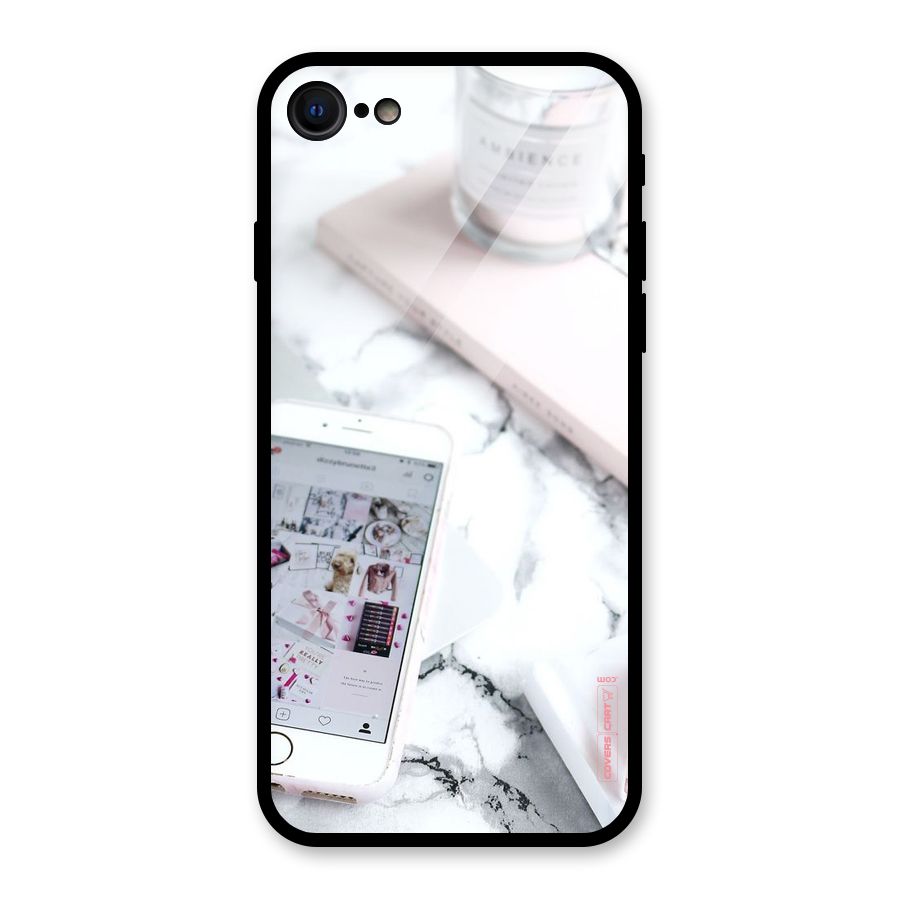 Make Up And Phone Glass Back Case for iPhone 7