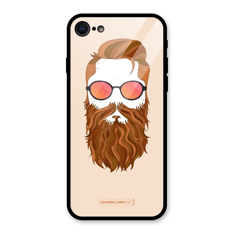 Man in Beard Glass Back Case for iPhone 7