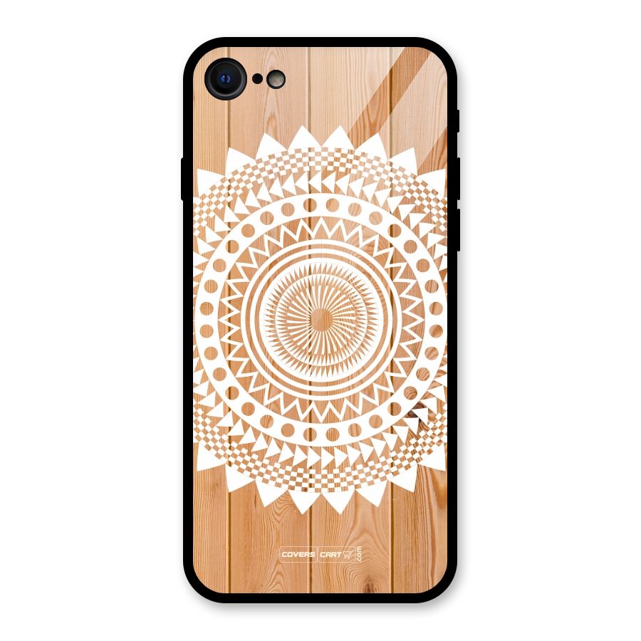 Mandala Design Glass Back Case for iPhone 7