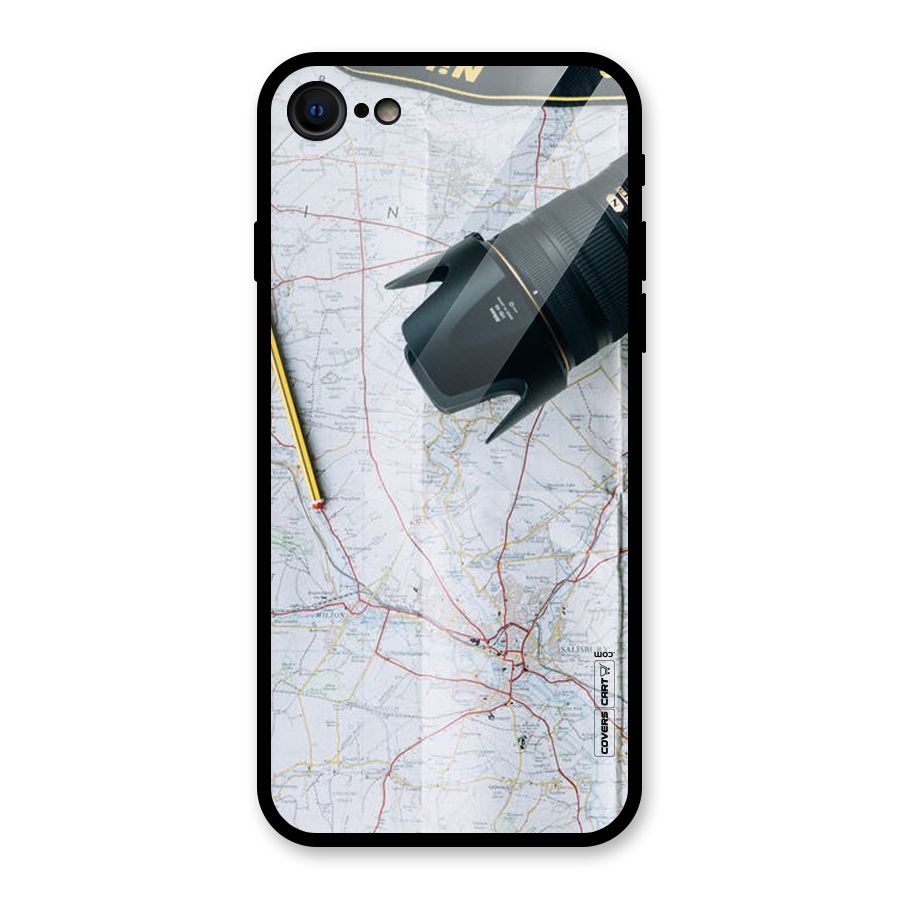 Map And Camera Glass Back Case for iPhone 7