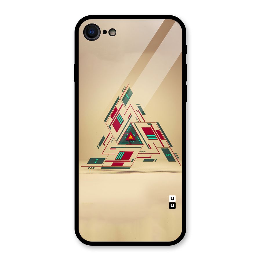 Maze Triangle Glass Back Case for iPhone 7