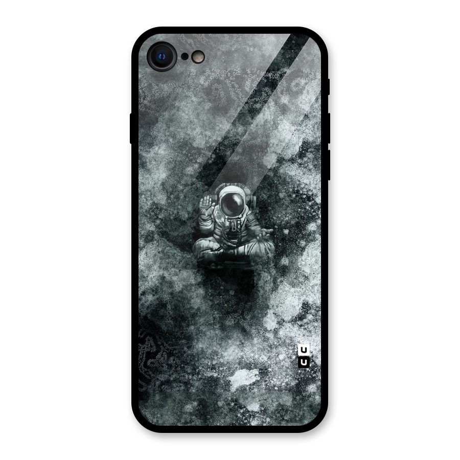 Meditating Spaceman Glass Back Case for iPhone 7