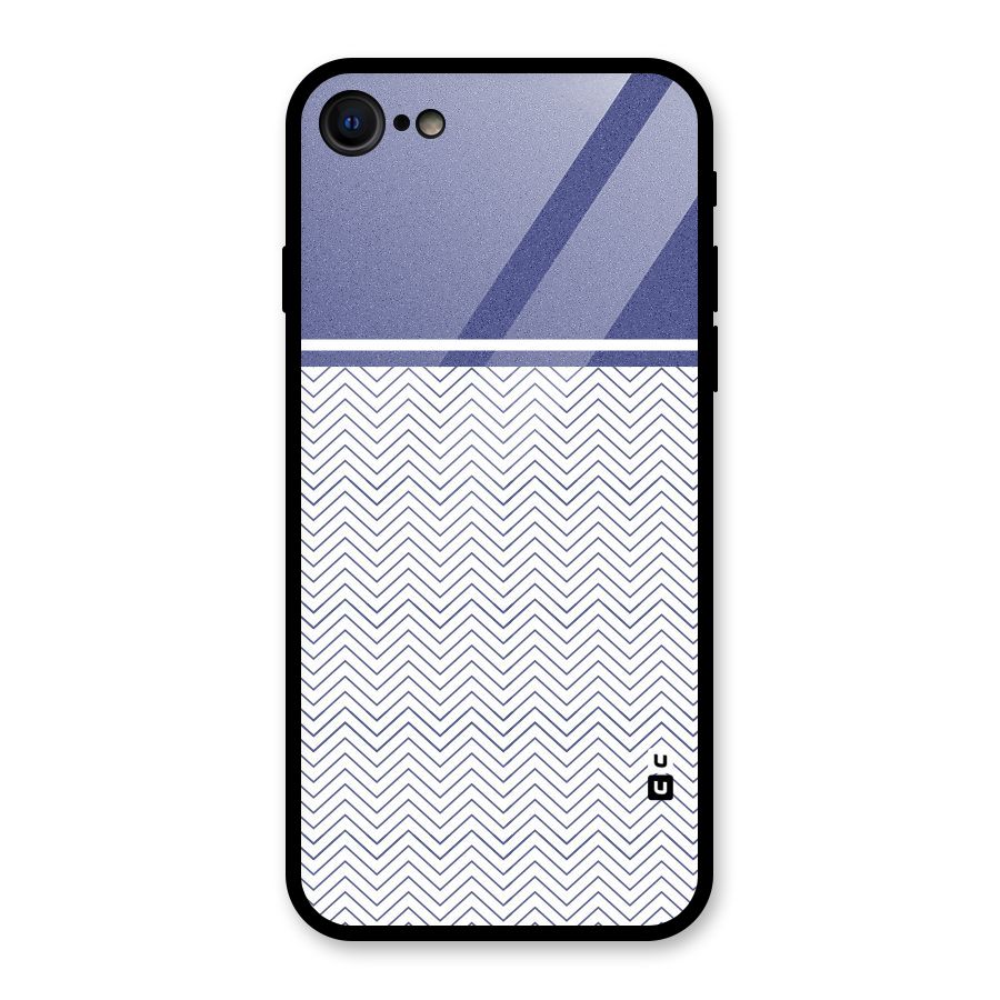 Melange Striped Pattern Glass Back Case for iPhone 7