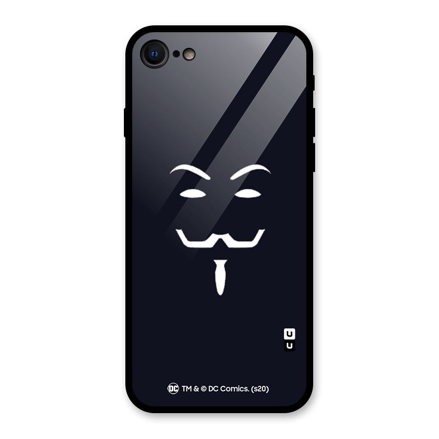 Minimal Anonymous Mask Glass Back Case for iPhone 7