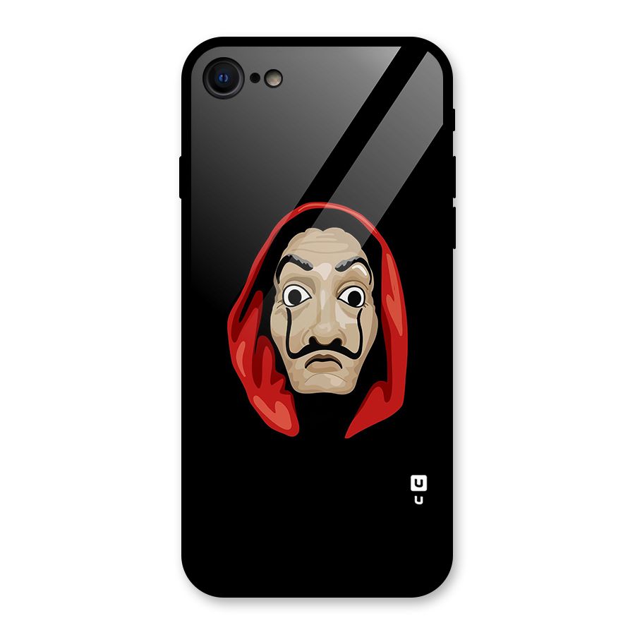 Money Heist Mask Glass Back Case for iPhone 7