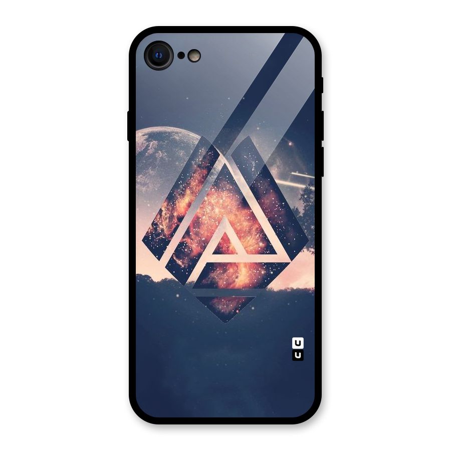 Moon Abstract Glass Back Case for iPhone 7