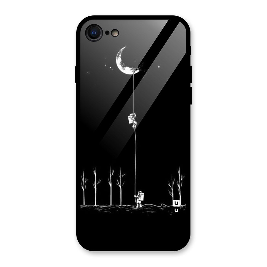 Moon Man Glass Back Case for iPhone 7