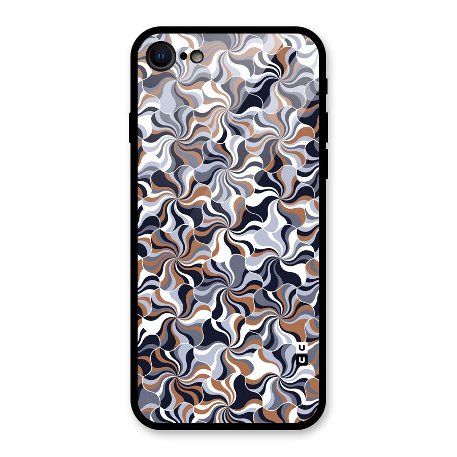 Multicolor Swirls Glass Back Case for iPhone 7