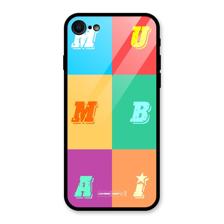 Mumbai Alphabets Glass Back Case for iPhone 7