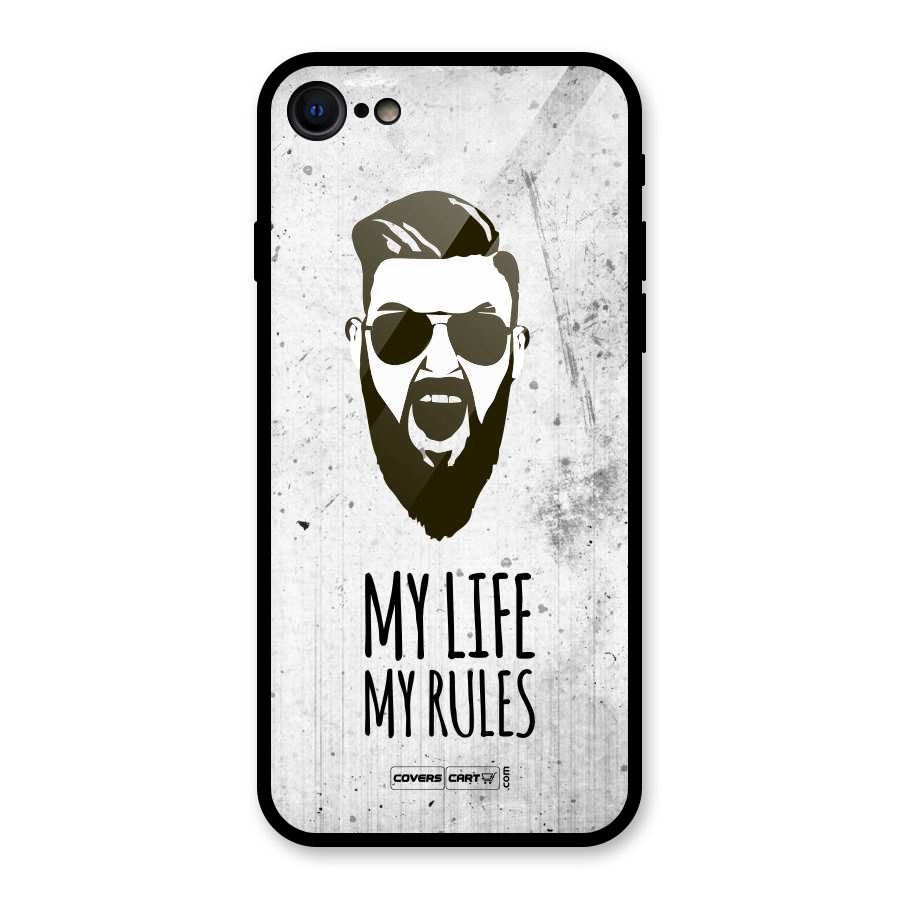 My Life My Rules Glass Back Case for iPhone 7