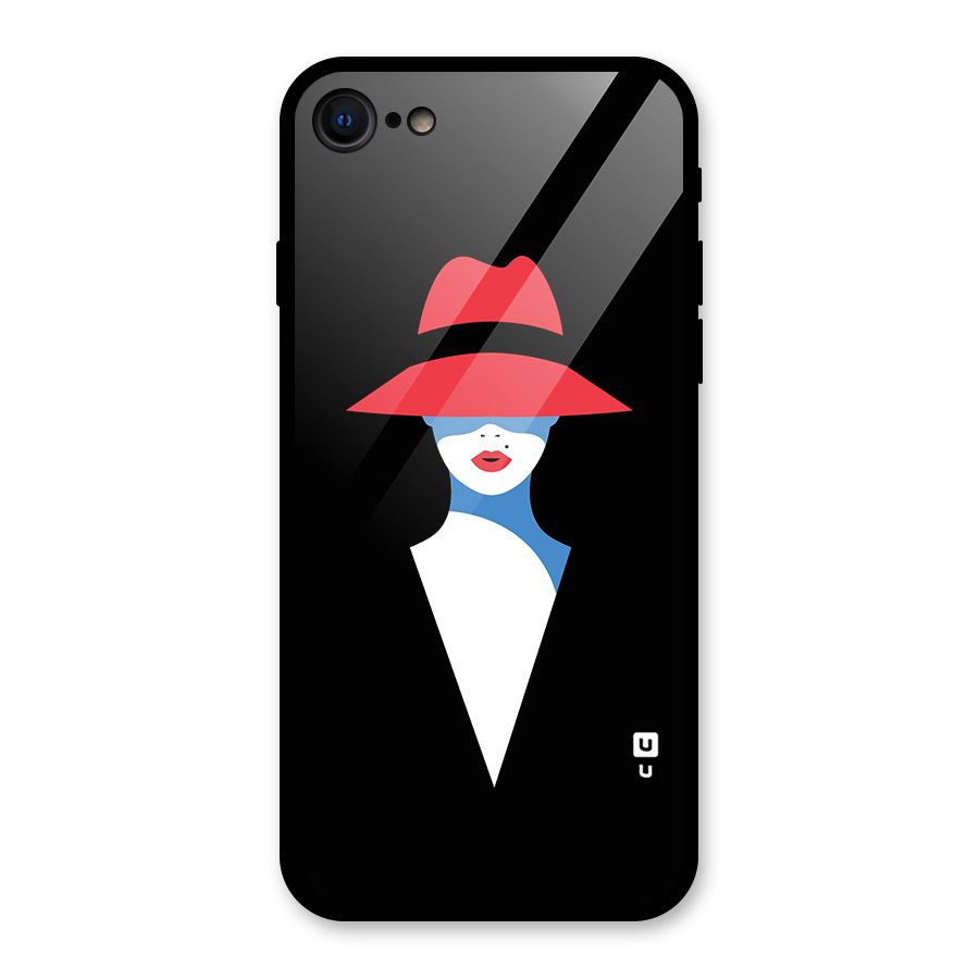 Mysterious Woman Illustration Glass Back Case for iPhone 7