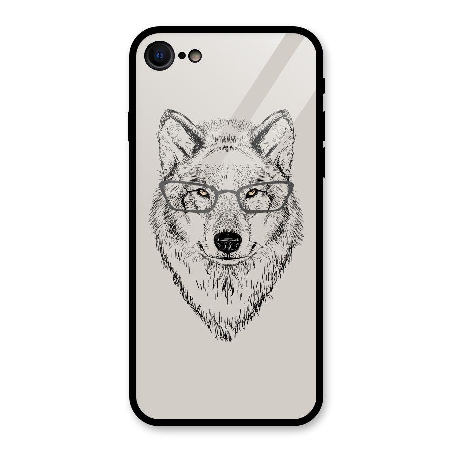 Nerdy Wolf Glass Back Case for iPhone 7