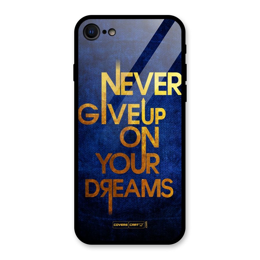 Never Give Up Glass Back Case for iPhone 7