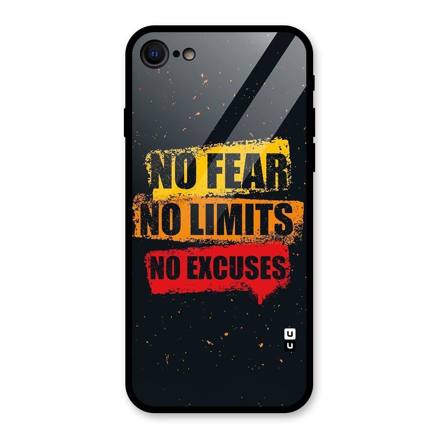 No Fear No Limits Glass Back Case for iPhone 7