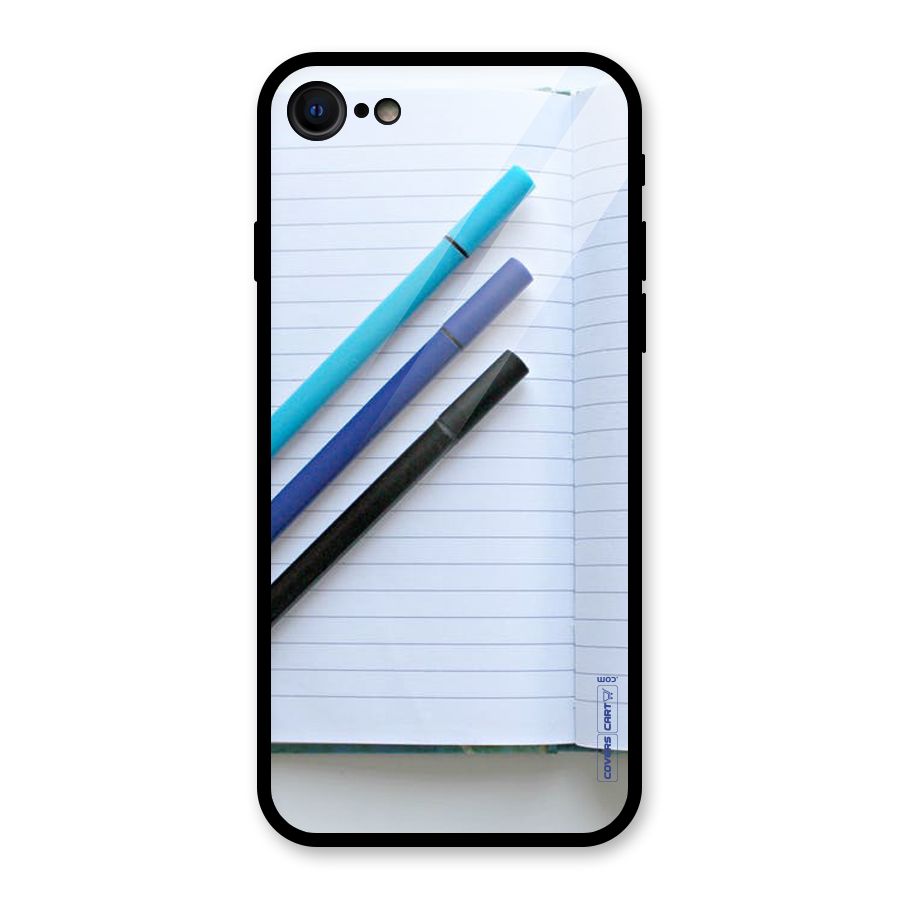 Notebook And Pens Glass Back Case for iPhone 7