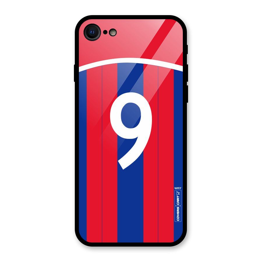 Number 9 Jersey Glass Back Case for iPhone 7