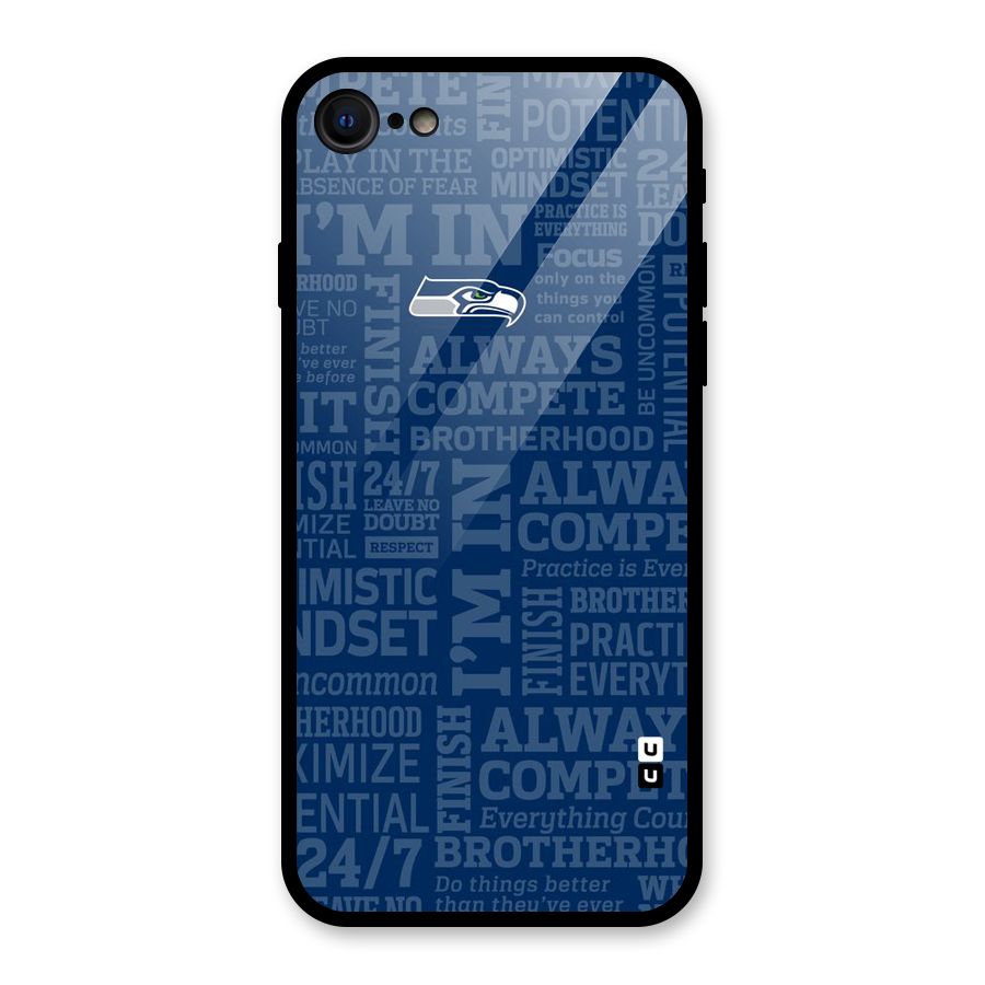 Optimistic Blue Glass Back Case for iPhone 7