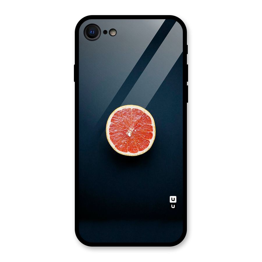 Orange Design Glass Back Case for iPhone 7
