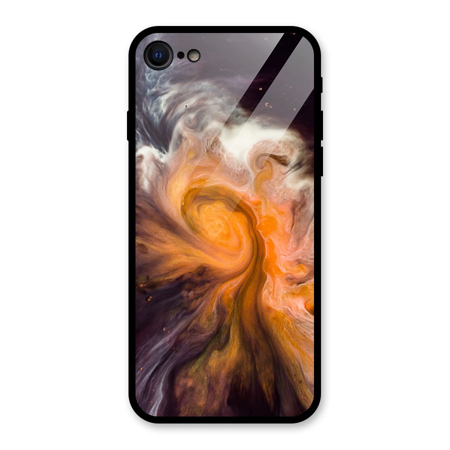 Orange Fusion Glass Back Case for iPhone 7