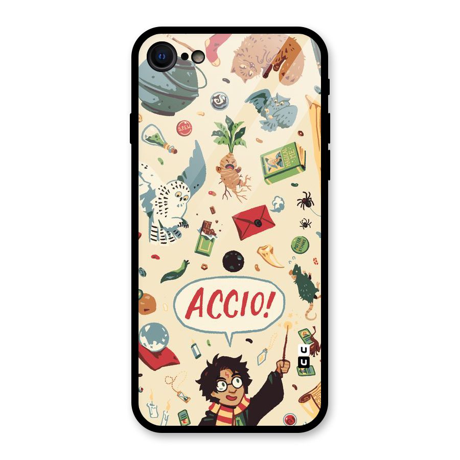 Owl Letter Glass Back Case for iPhone 7