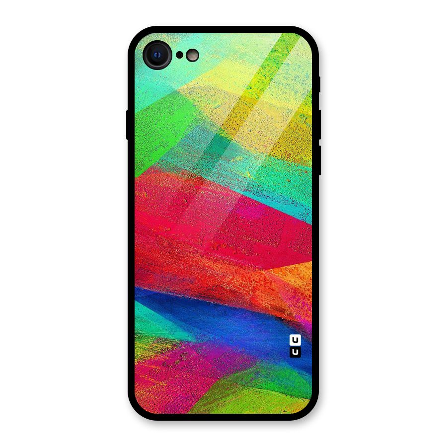 Paint Art Pattern Glass Back Case for iPhone 7