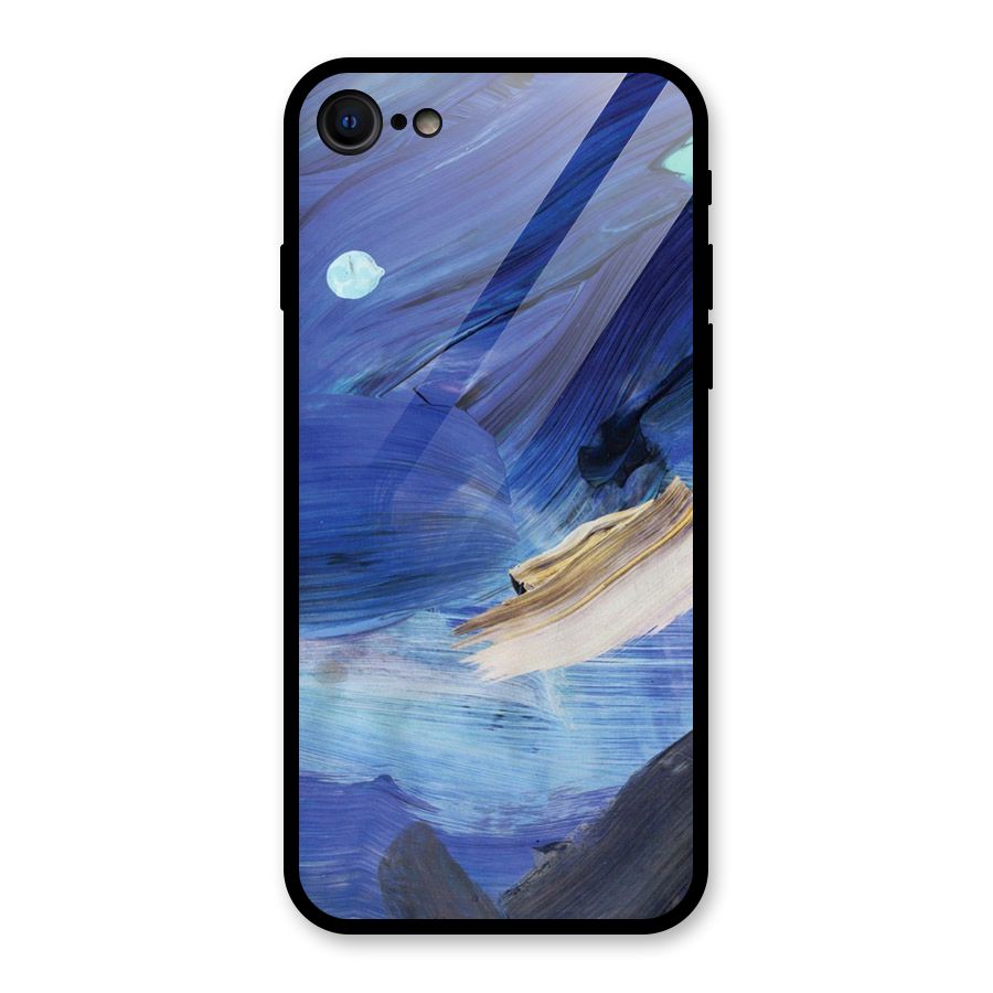 Paint Brush Strokes Glass Back Case for iPhone 7