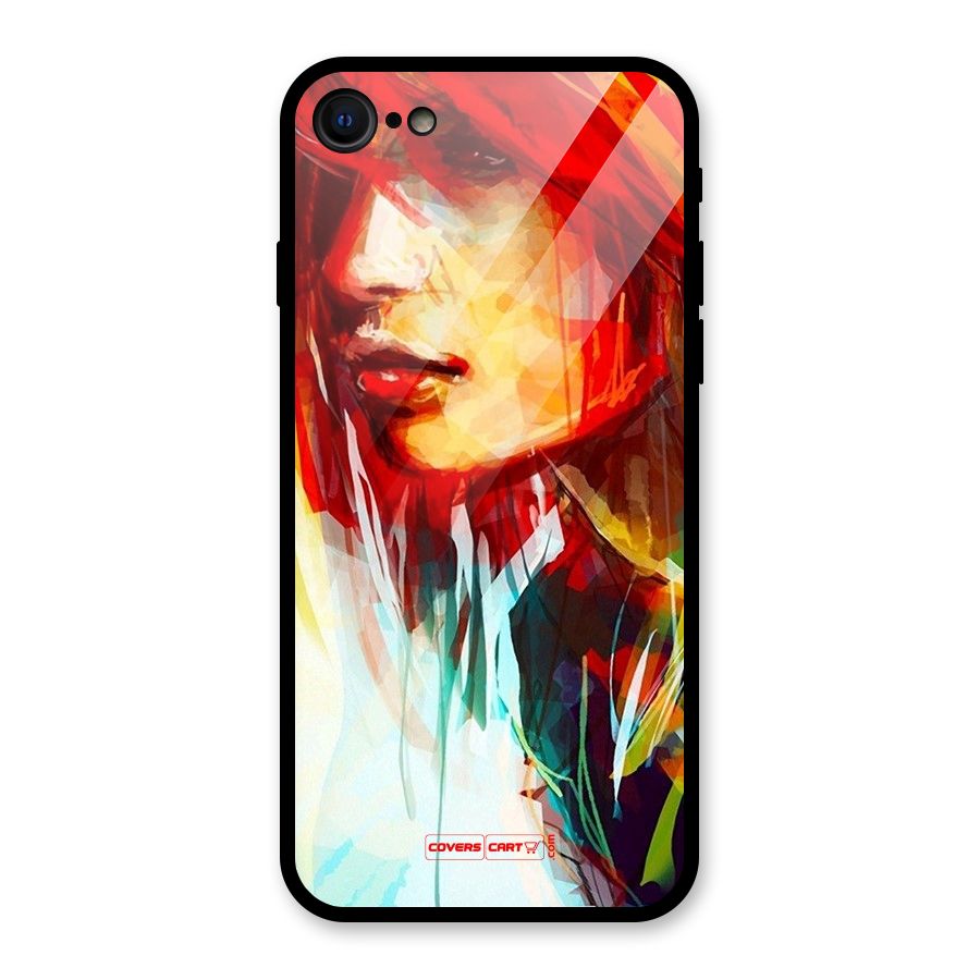 Painted Girl Glass Back Case for iPhone 7