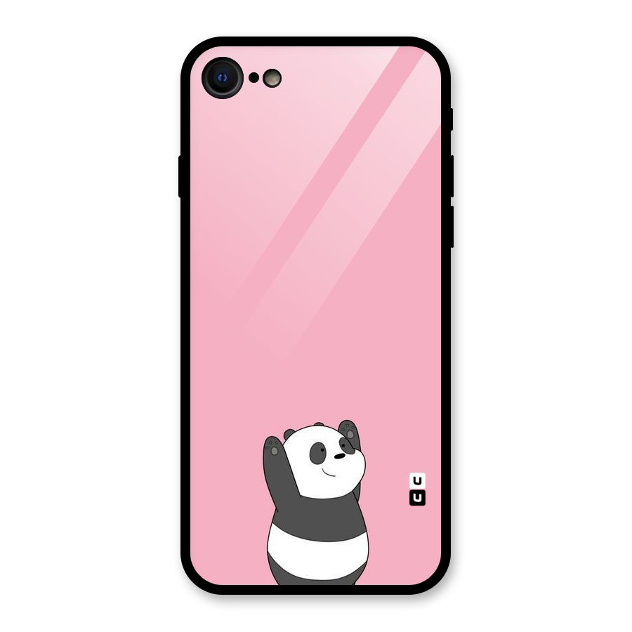 Panda Handsup Glass Back Case for iPhone 7