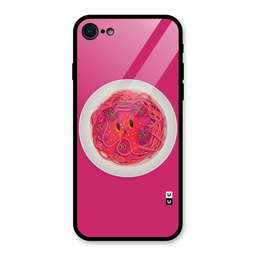 Pasta Cute Glass Back Case for iPhone 7
