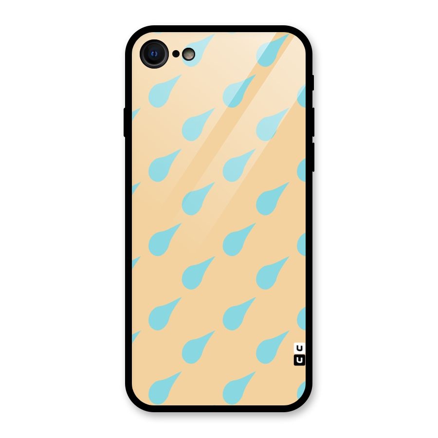 Pastel Orange Drops Glass Back Case for iPhone 7