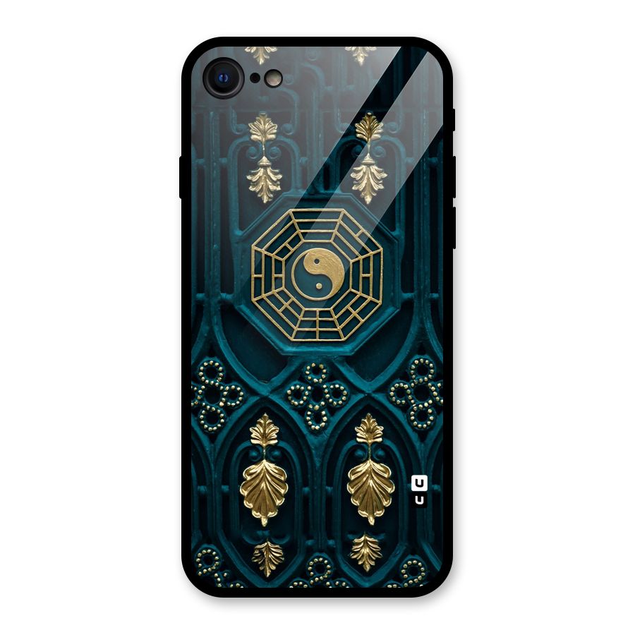 Peace Web Design Glass Back Case for iPhone 7
