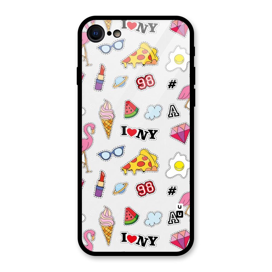 Personnel Quirk Glass Back Case for iPhone 7