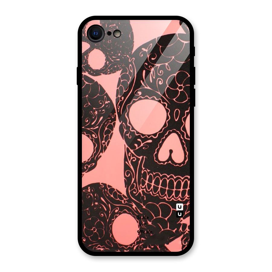 Pink Head Glass Back Case for iPhone 7