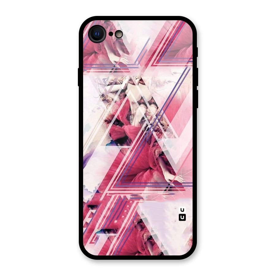 Pink Rose Abstract Glass Back Case for iPhone 7
