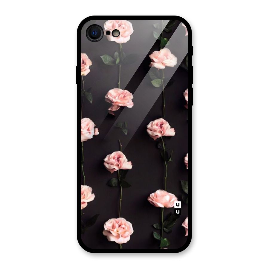 Pink Roses Glass Back Case for iPhone 7