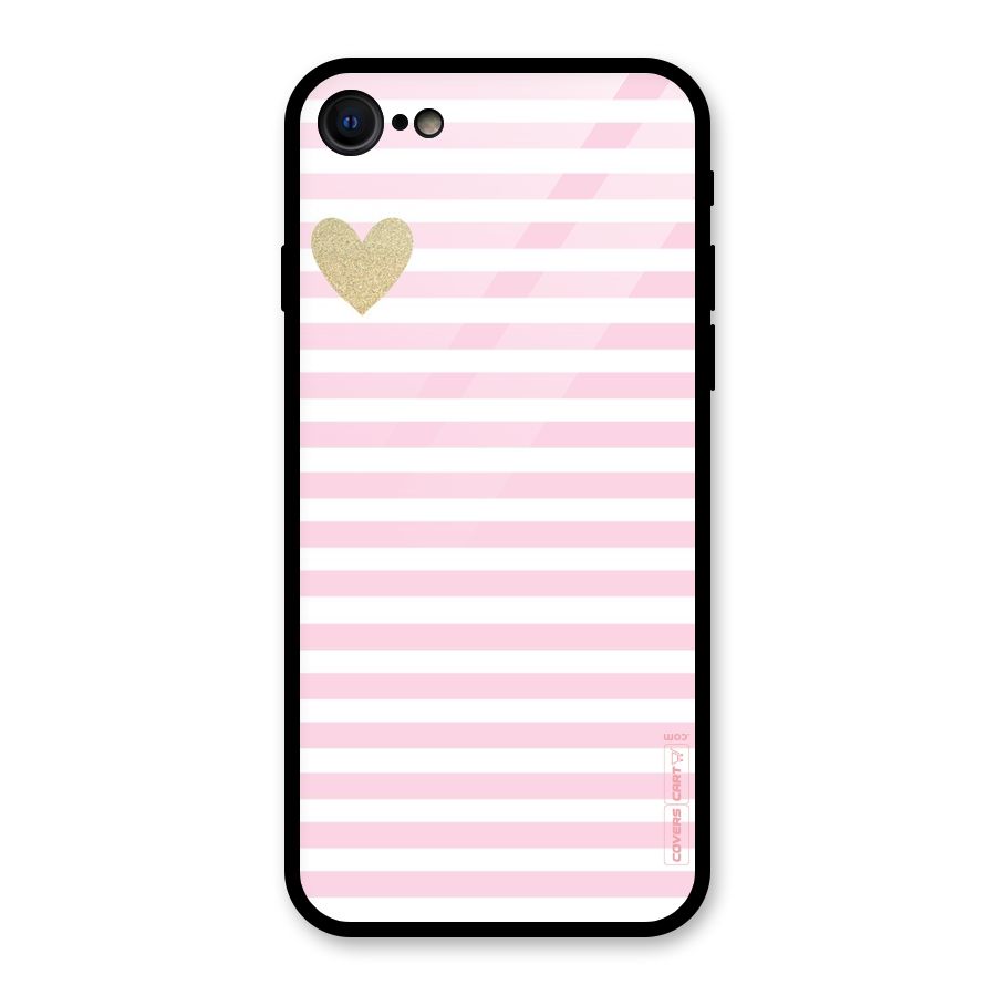 Pink Stripes Glass Back Case for iPhone 7