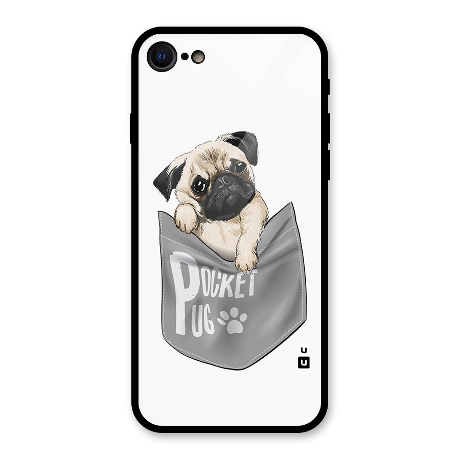 Pocket Pug Glass Back Case for iPhone 7