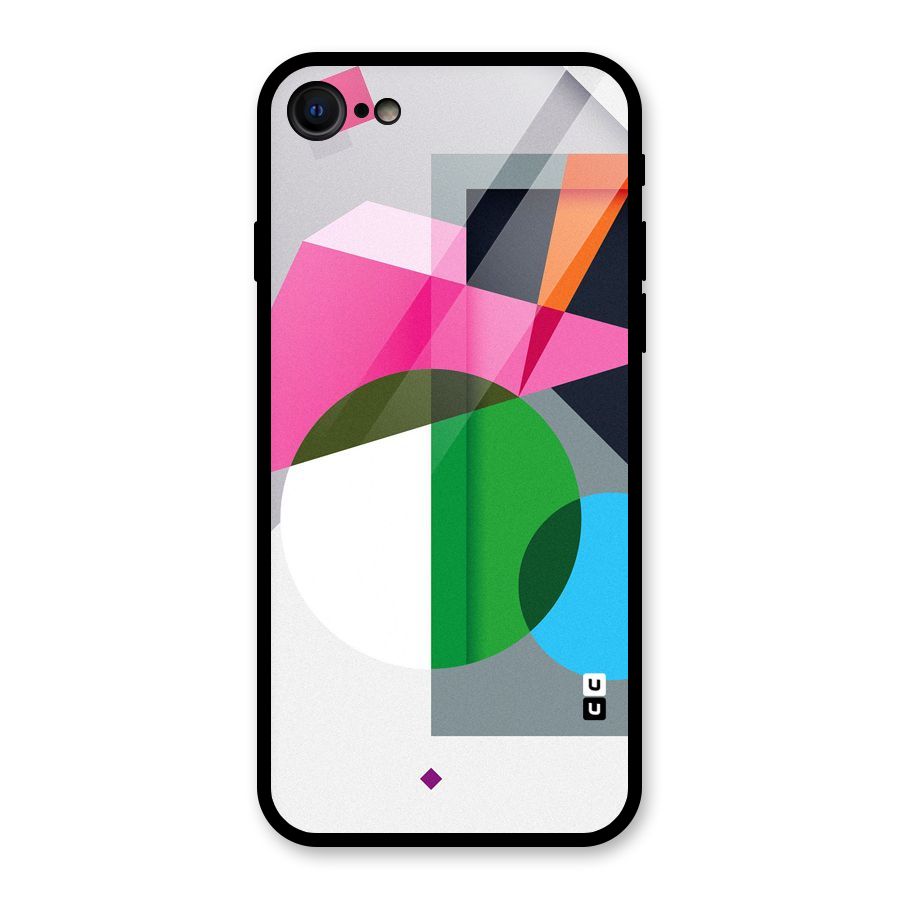 Polygons Cute Pattern Glass Back Case for iPhone 7