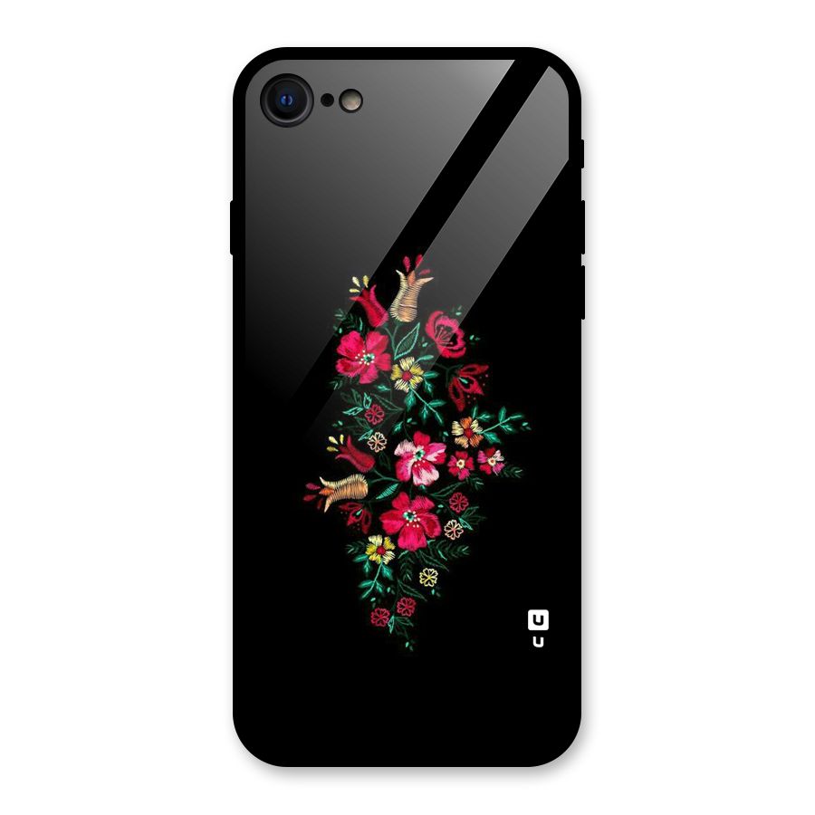 Pretty Allure Flower Glass Back Case for iPhone 7