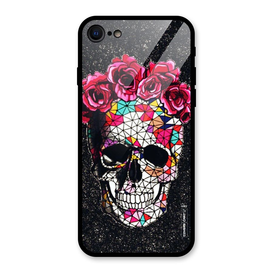 Pretty Dead Face Glass Back Case for iPhone 7