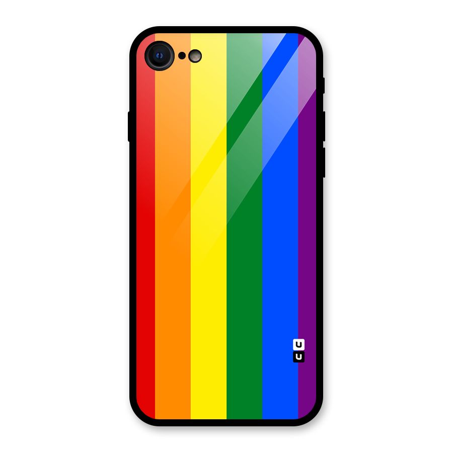 Pride Rainbow Stripes Glass Back Case for iPhone 7