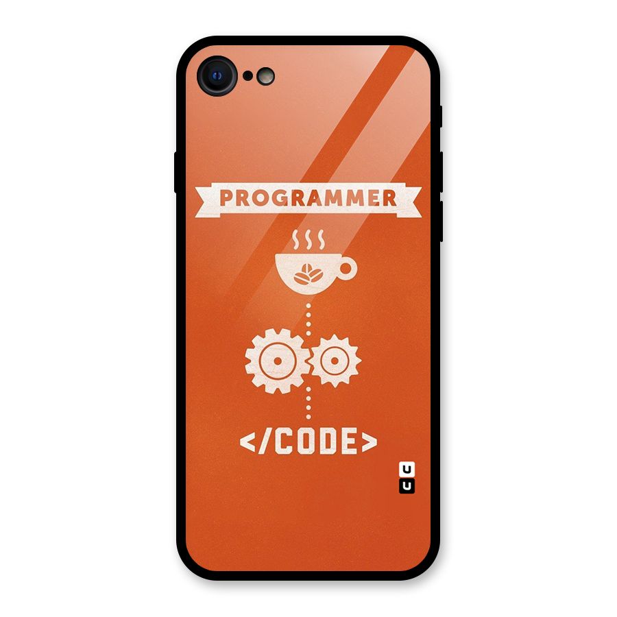 Programmer Coffee Code Glass Back Case for iPhone 7